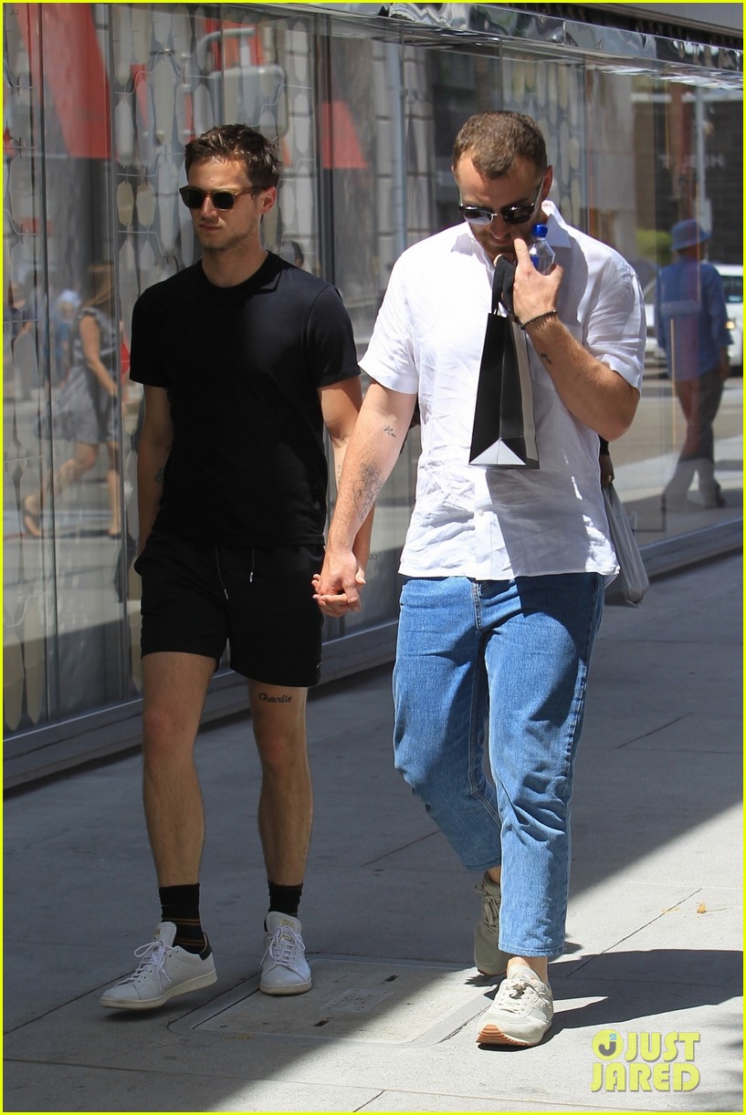 Sam Smith & Boyfriend Brandon Flynn Hold Hands for Rodeo Drive Shopping ...