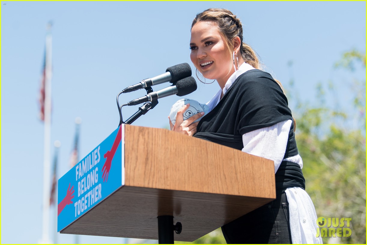 chrissy teigen brings son miles to families belong together march 054109652