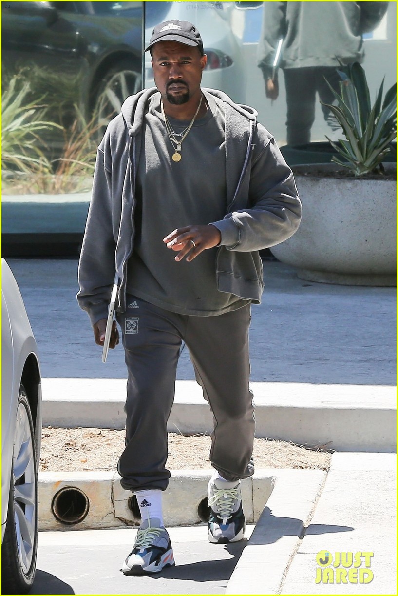 kanye west rocks head to toe adidas for business meeting 014104106