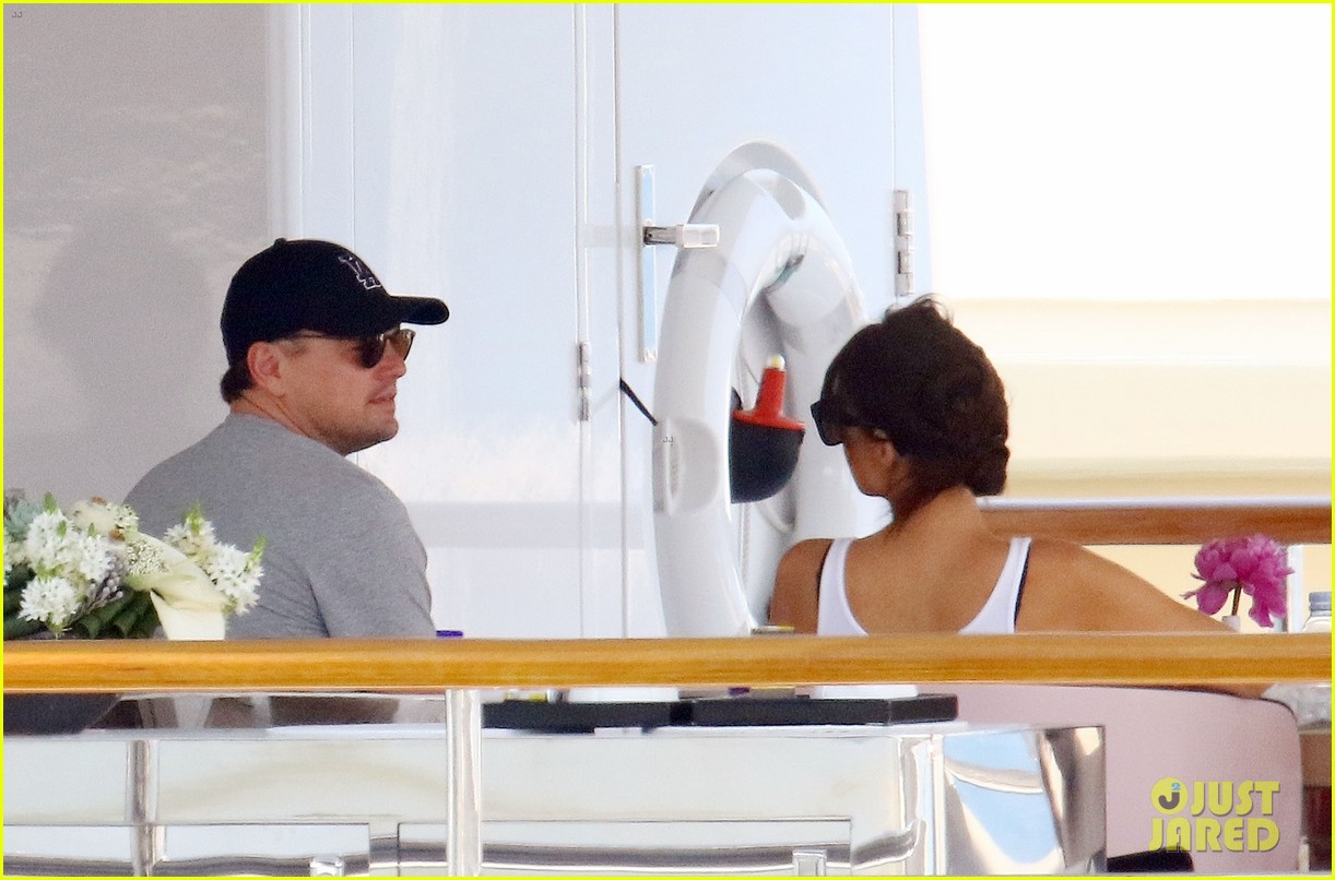 leonardo dicaprio relaxes on a yacht with camila morrone 274123211
