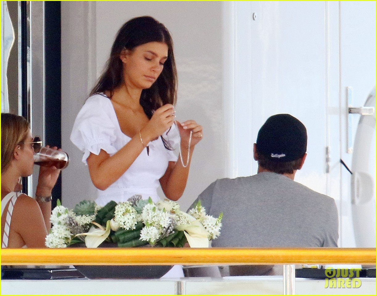 leonardo dicaprio relaxes on a yacht with camila morrone 344123218