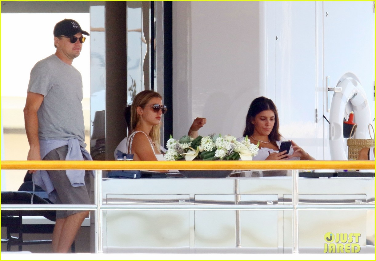 leonardo dicaprio relaxes on a yacht with camila morrone 444123228
