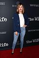 katie holmes supports christian slater and glenn close at the wife premiere 16