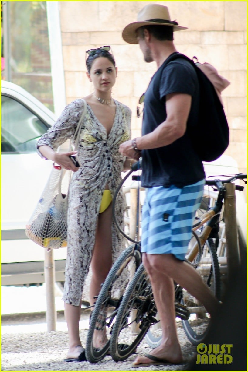 Josh Duhamel & Eiza Gonzalez Go on a Bike Ride While on Vacation in
