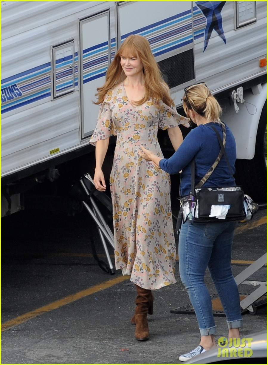 Nicole Kidman Spends the Afternoon Filming 'Big Little Lies' Season 2
