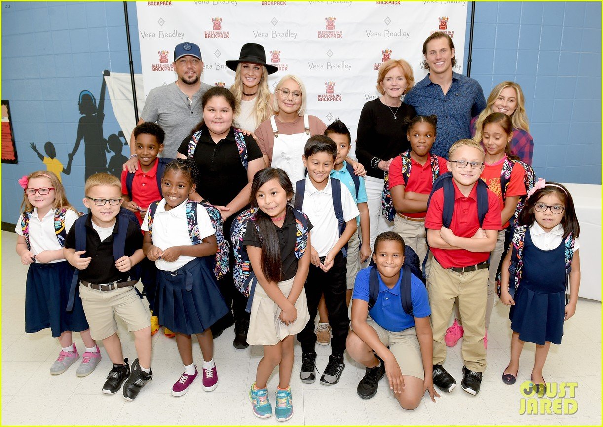 jason aldean and brittany host vera bradley x blessings in a backpack event 304135216