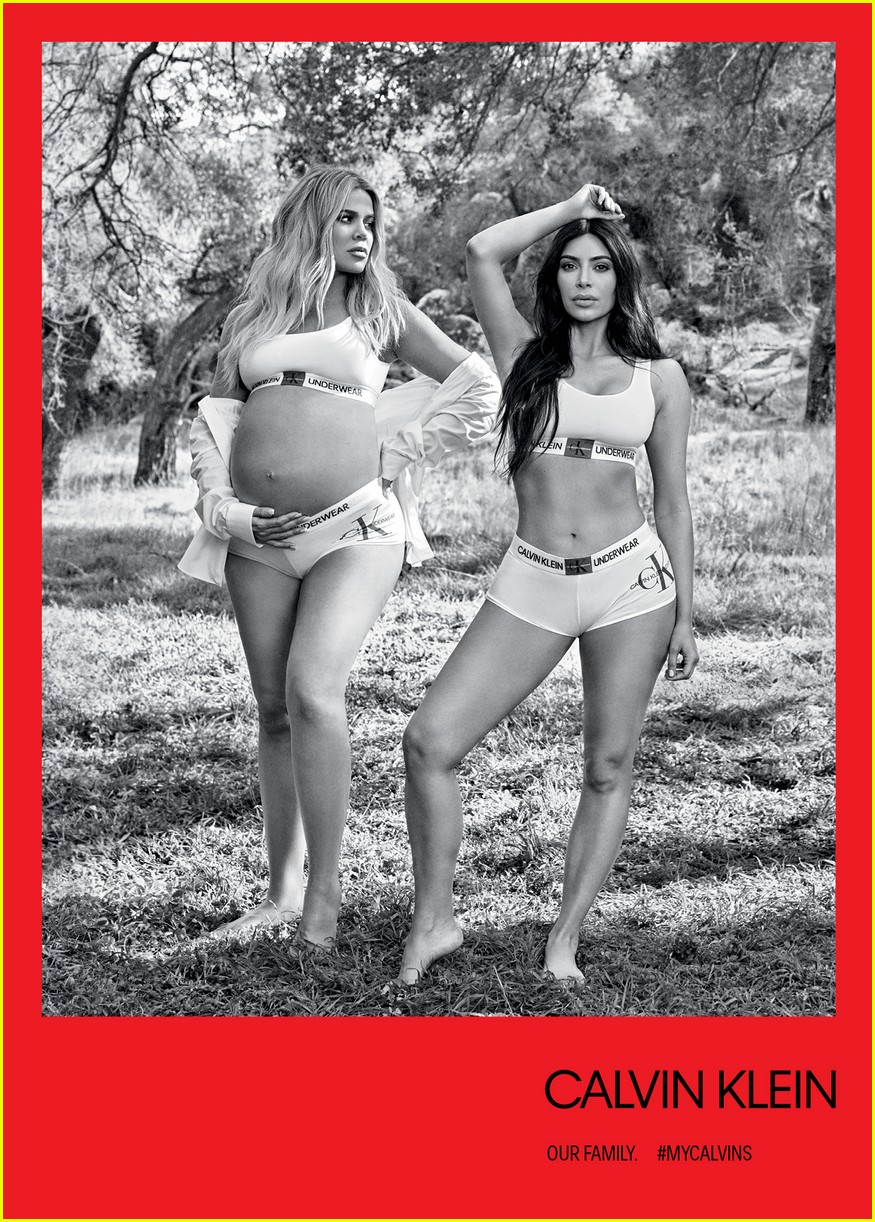 Khloe Kardashian Models for Calvin Klein While 8 Months Pregnant