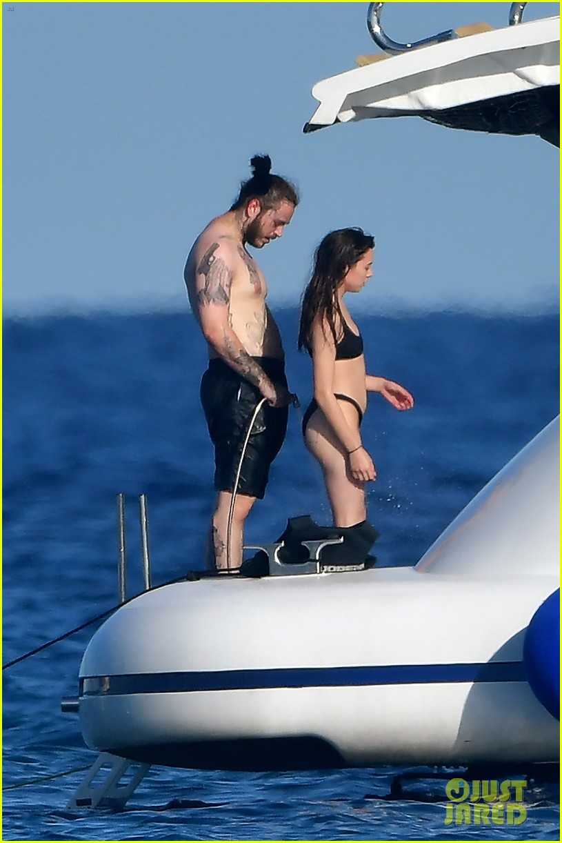 post malone cozies up to girlfriend ashlen diaz on yacht in france 084136128