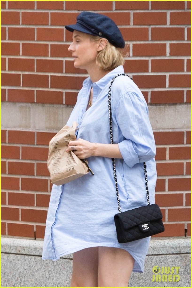 Pregnant Diane Kruger Shows Her Baby Bump in Summery Look! Photo
