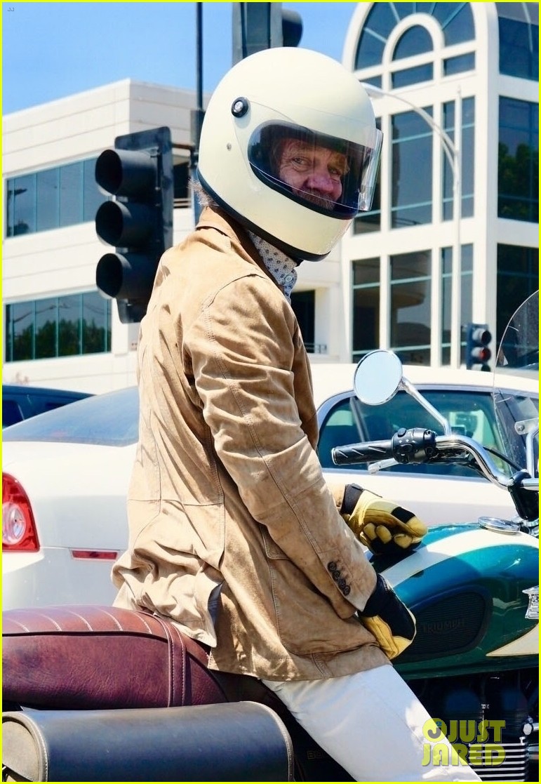 william h macy goes for motorcycle ride in la 01