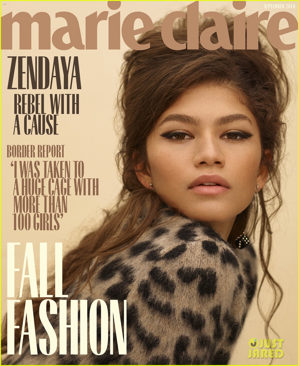 zendaya embraces her olivia pope gut on marie claire september 2018 issue 034124958