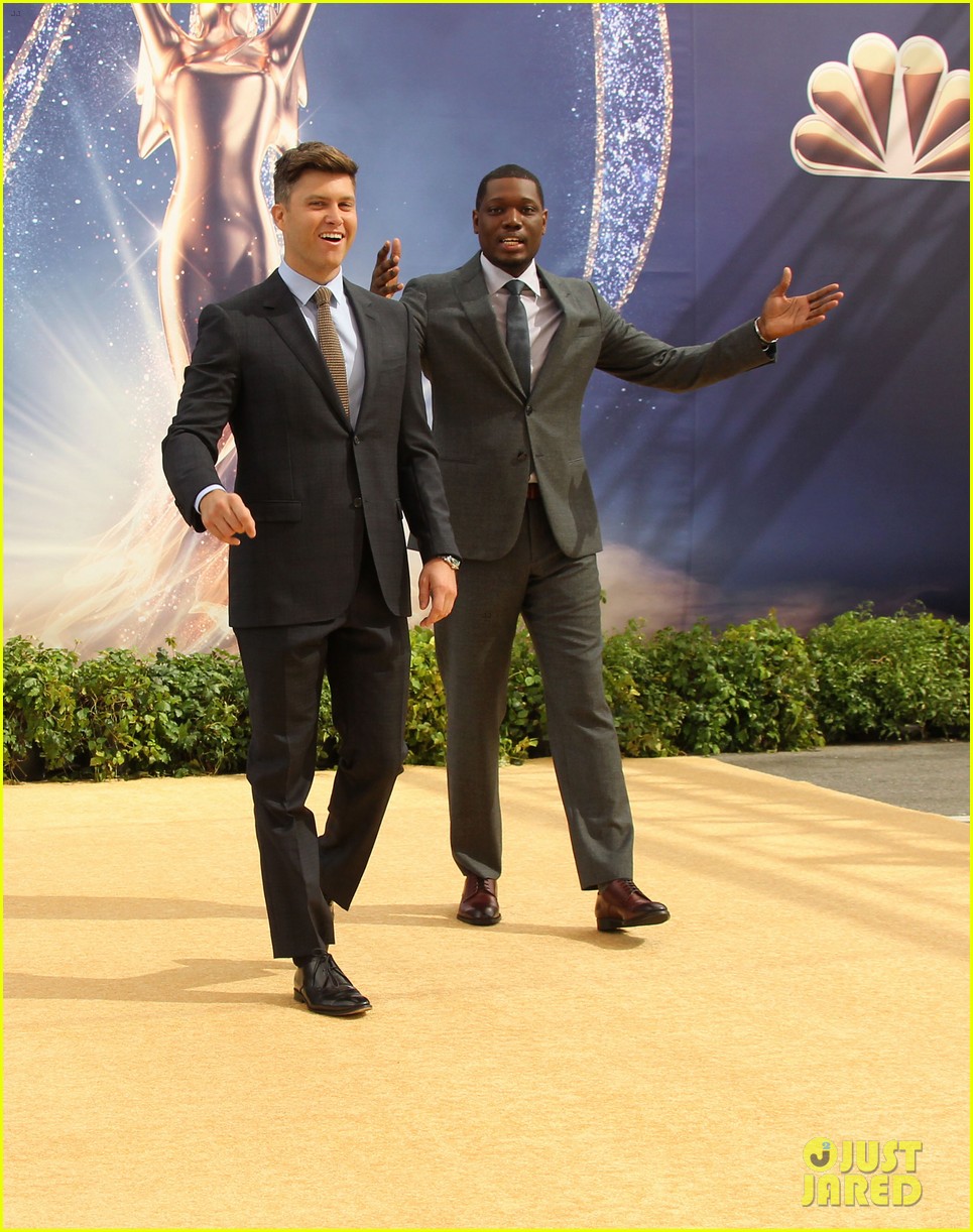 Emmys 2018 Hosts Colin Jost & Michael Che Roll Out the Red Carpet