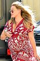hilary duff shows off major baby bump at the salon 02