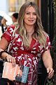 hilary duff shows off major baby bump at the salon 04