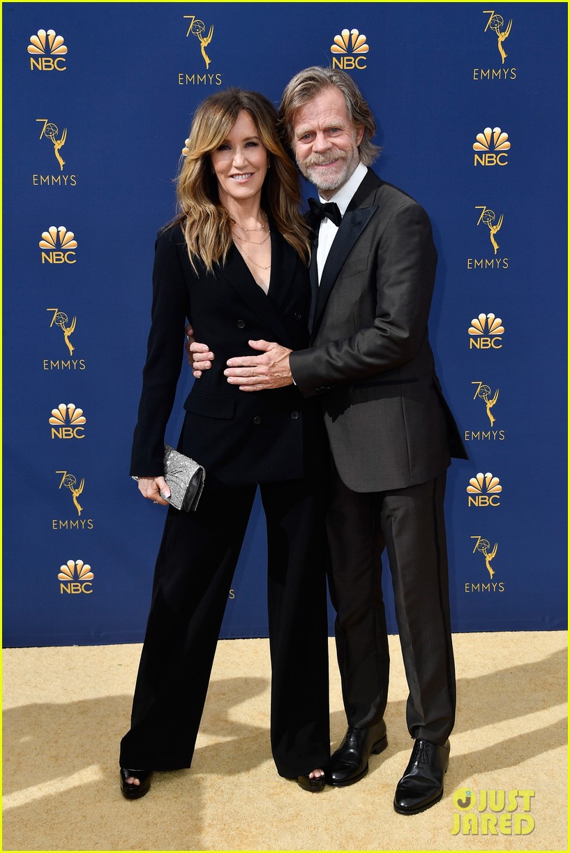 Felicity Huffman & William H. Macy Are Too Cute on Emmys 2018 Red