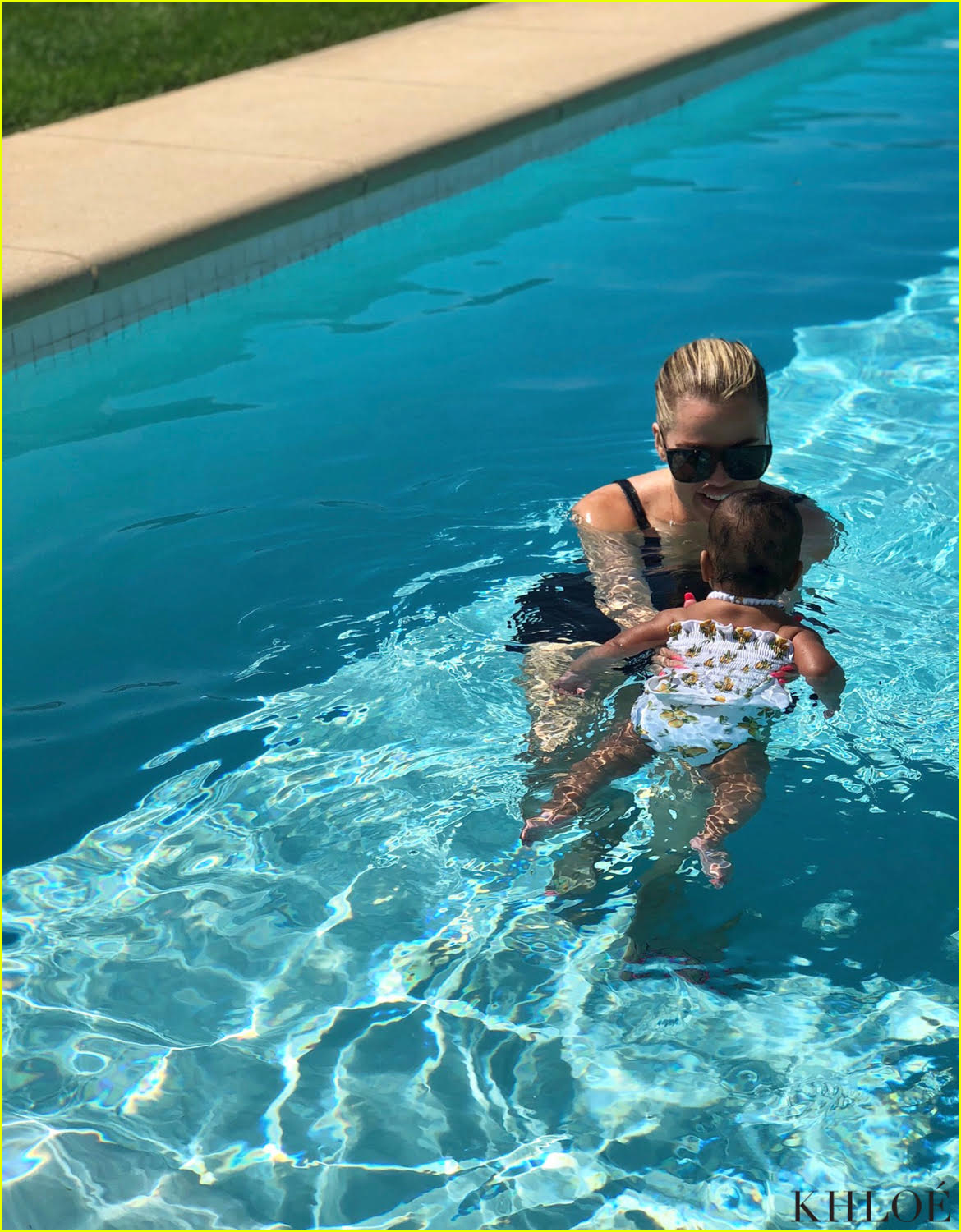 khloe kardashian opens up about baby true first swimming lessons