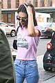 kendall jenner sports pink crop t shirt for trip to the movies04