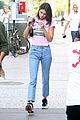kendall jenner sports pink crop t shirt for trip to the movies07