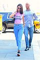 kendall jenner sports pink crop t shirt for trip to the movies12