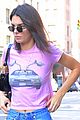 kendall jenner sports pink crop t shirt for trip to the movies14
