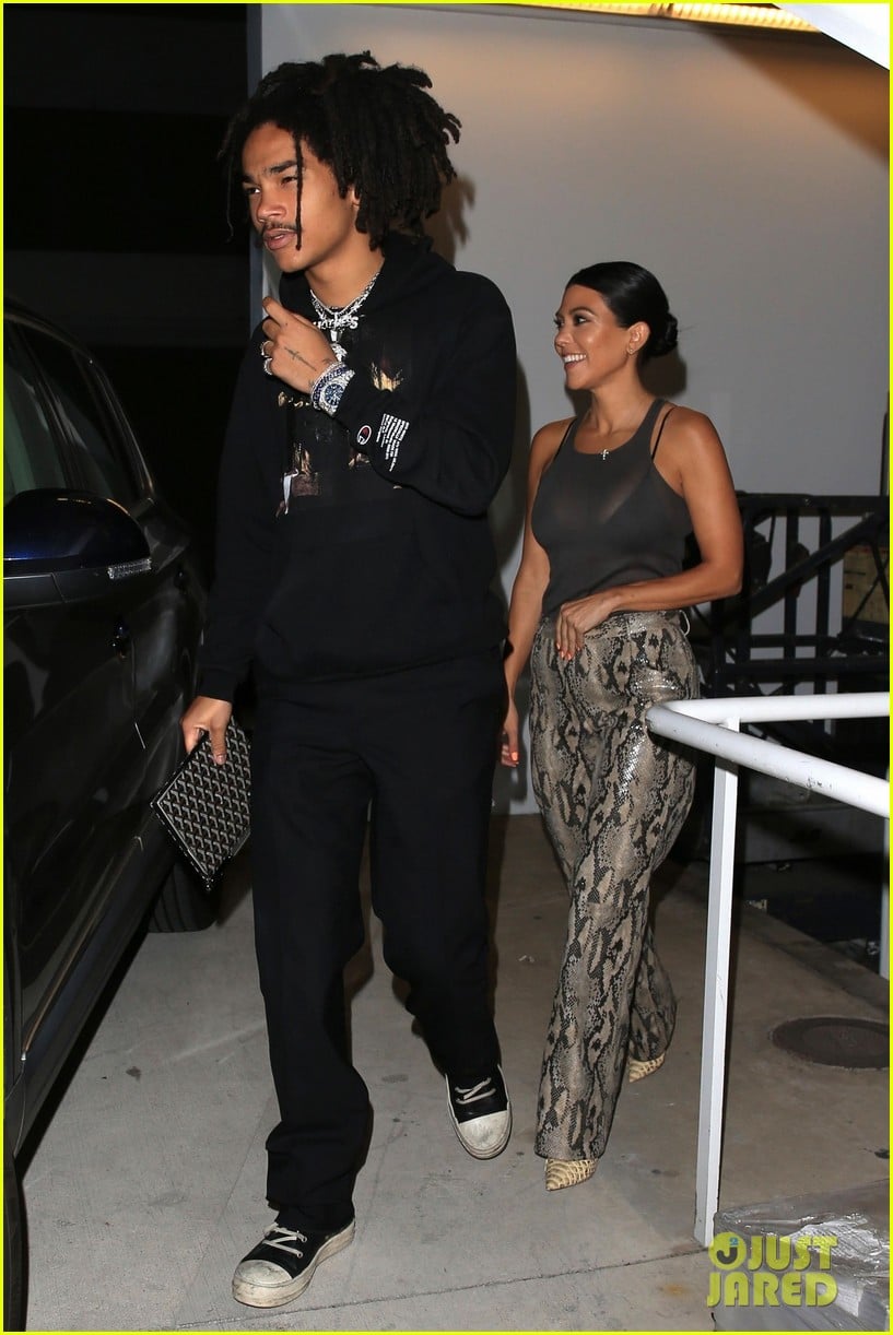 Kourtney Kardashian Visits a Gallery with Rumored Boyfriend Luka Sabbat