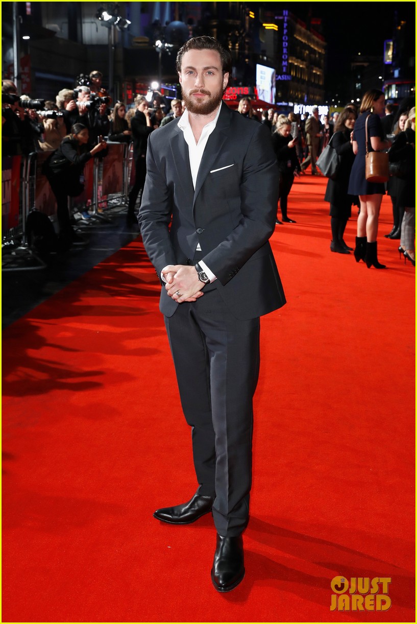 chris pine aaron taylor johnson suit up for outlaw king european premiere 194166215