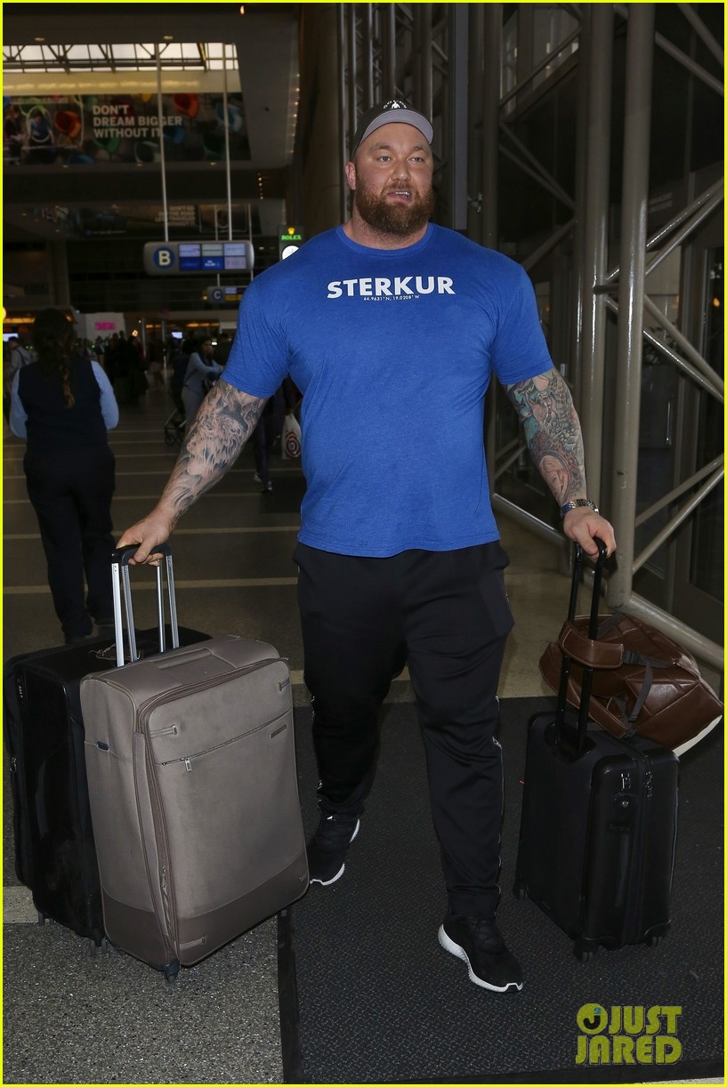 Game of Thrones' The Mountain Towers Over His Wife at LAX Photo