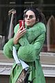 kendall jenner dons furry green coat and long nails while out on her birthday 01