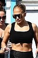 jennifer lopez flashes her abs leaving the gym 04