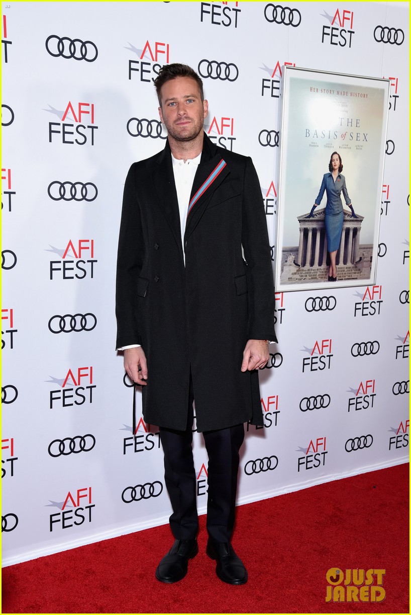 felicity jones armie hammer justin theroux open afi fest with on the basis of sex 124178842