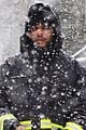 the weeknd braves nyc blizzard to take dog for a walk 04