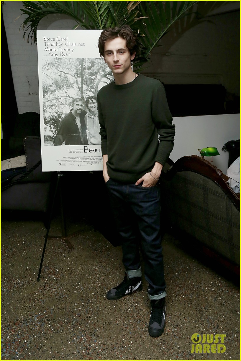 timothee chalamet attends beautiful boy reception with nic sheff 034196825