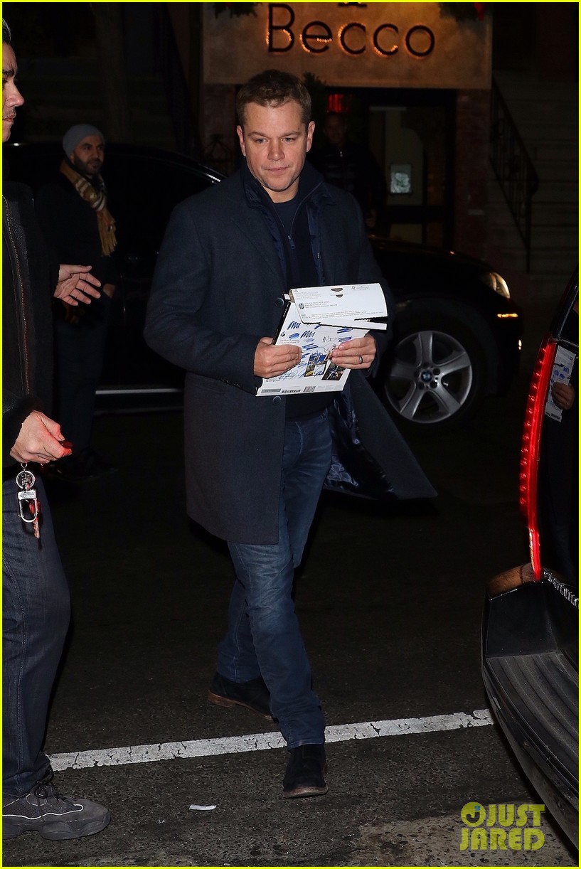 Matt Damon Goes Out for Dinner with Lindsay Shookus, His BFF Ben