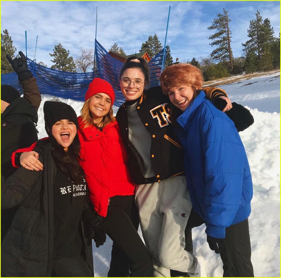 selena gomez goes snow tubing with her friends 054200296