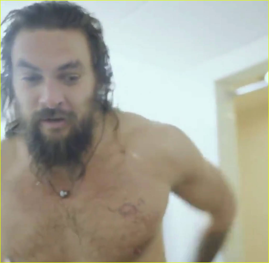 jason momoa goes shirtless while promoting snl from the shower 03