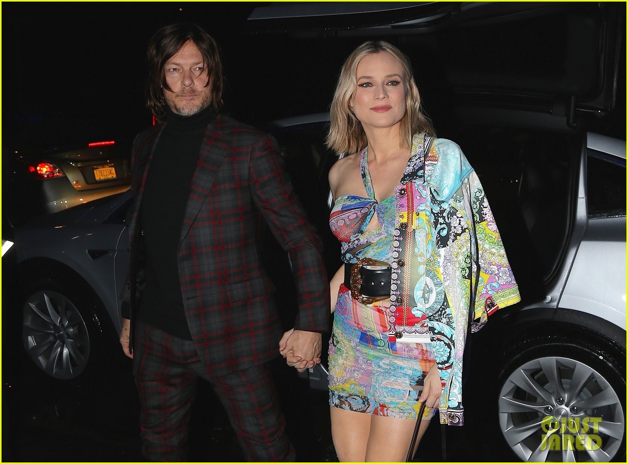 diane kruger boyfriend norman reedus couple up at versace pre fall 2019 runway show 244191839