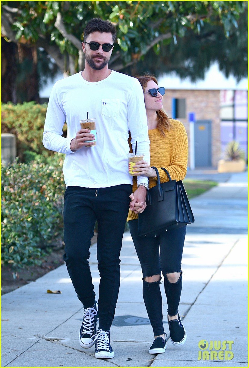 brittany snow boyfriend tyler stanaland step out for coffee 124201748