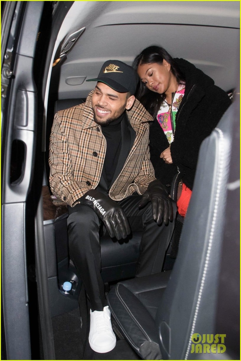 chris brown emerges in paris with ammika harris after arrest 03