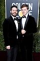 lucas hedges suits up for golden globes 2019 with boy erased writer garrard conley 01