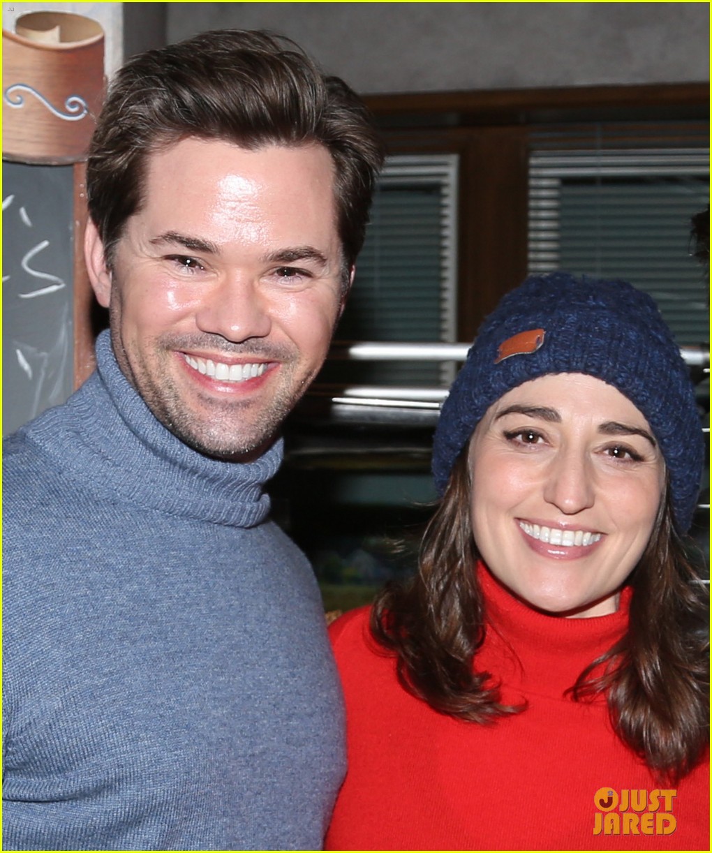 Andrew Rannells Visits Friends Sara Bareilles & Gavin Creel at