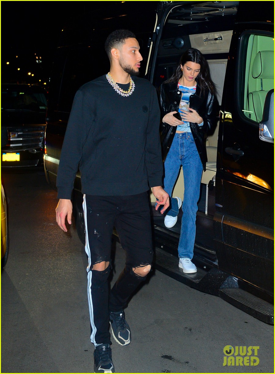 kendall jenner ben simmons hold hands on early valentines day date 094239308