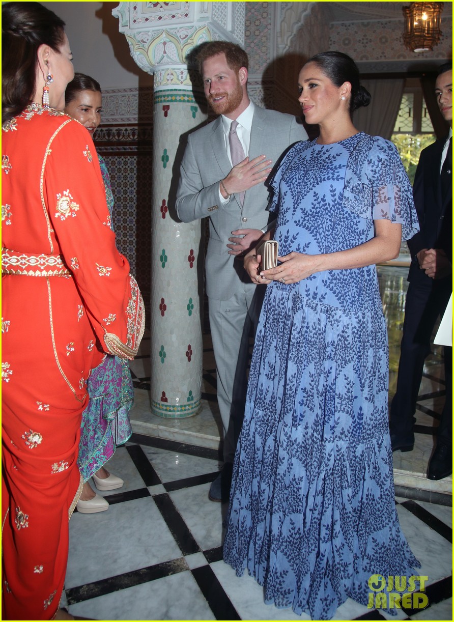 Meghan Markle & Prince Harry Meet With the King of Morocco Photo