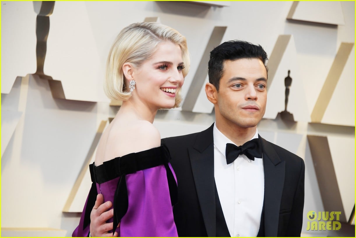 Rami Malek & Girlfriend Lucy Boynton Couple Up on Oscars 2019 Red