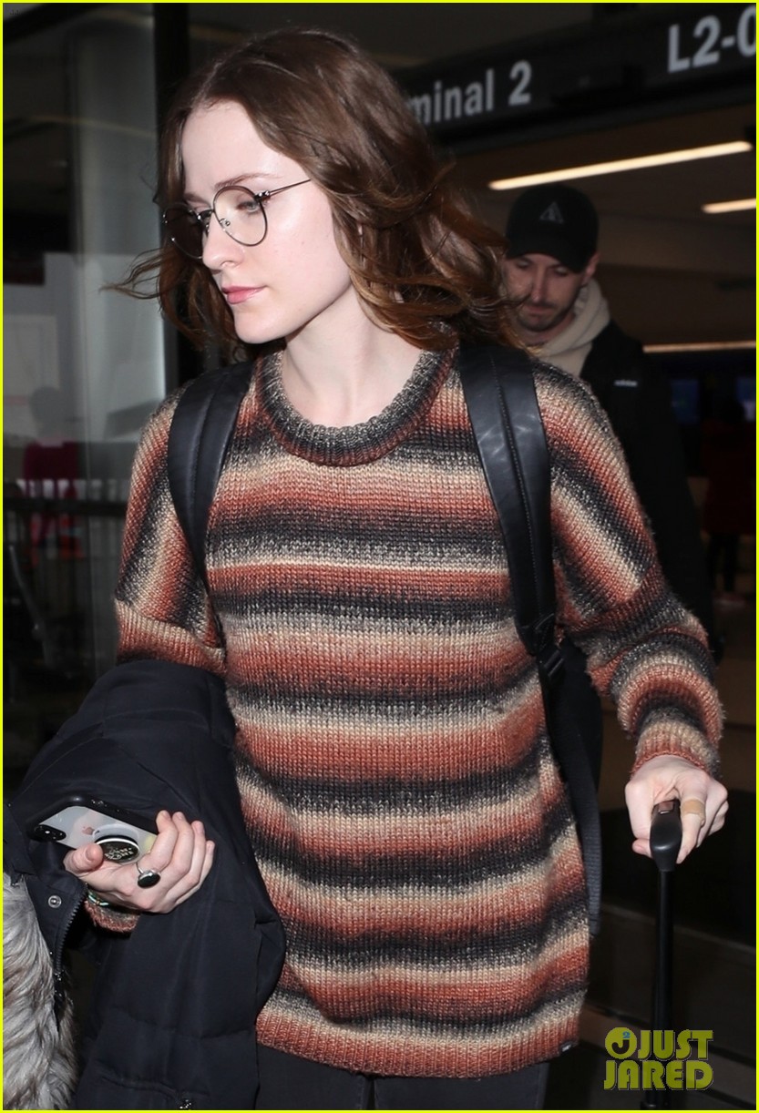 evan rachel wood dons striped sweater for lax arrival 024223466