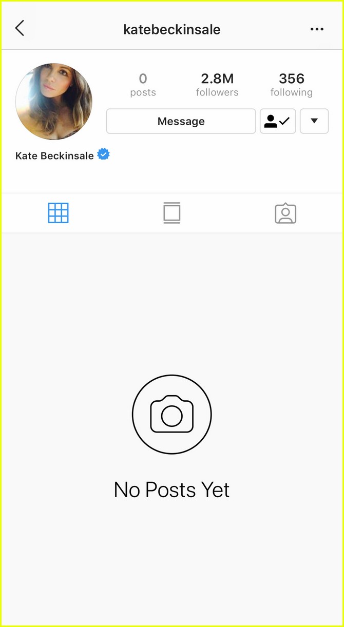 kate beckinsale deletes all instagram posts