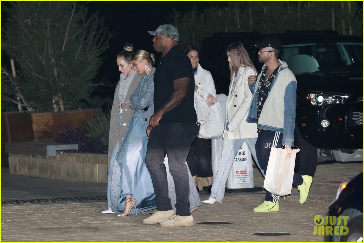 hailey bieber and stylist maeve reilly grab dinner at nobu 02