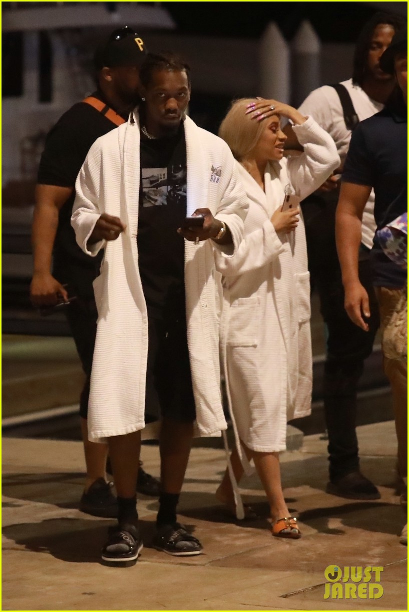 Cardi B & Offset Rock Robes After Yachting in Cabo San Lucas Photo