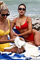 olivia culpo rocks red bikini in miami with devon windsor 02