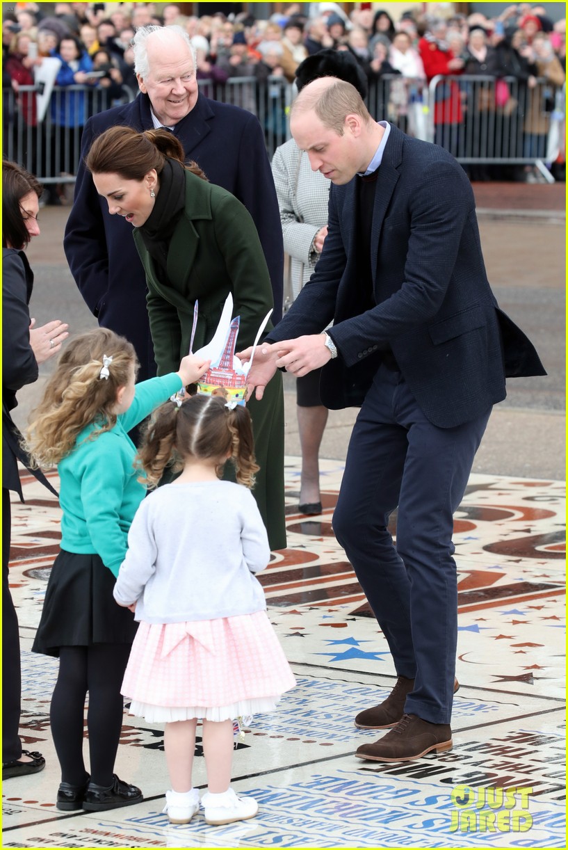 Kate Middleton & Prince William Brave the Rainy Weather in Blackpool
