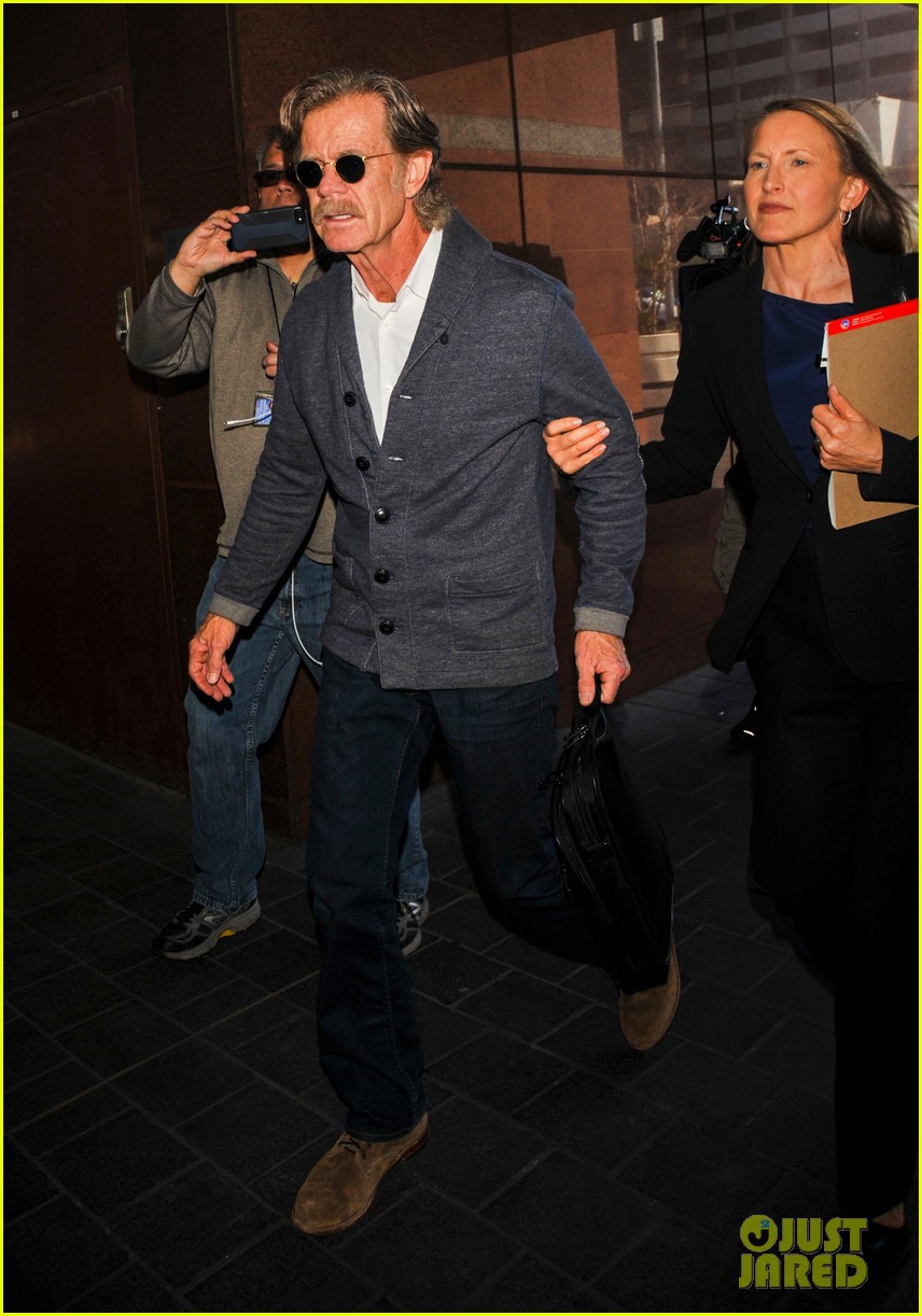 William H. Macy Arrives at Court After Wife Felicity Huffman's Arrest